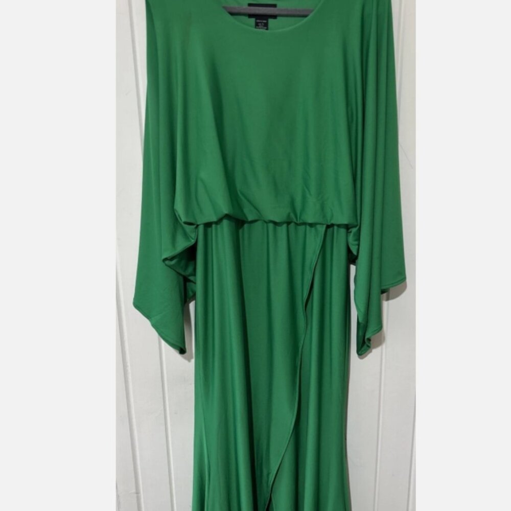 Women Draped Jersey Kaftan Maxi Dress Pistachio Green Money Fairy Boho Wedding-L